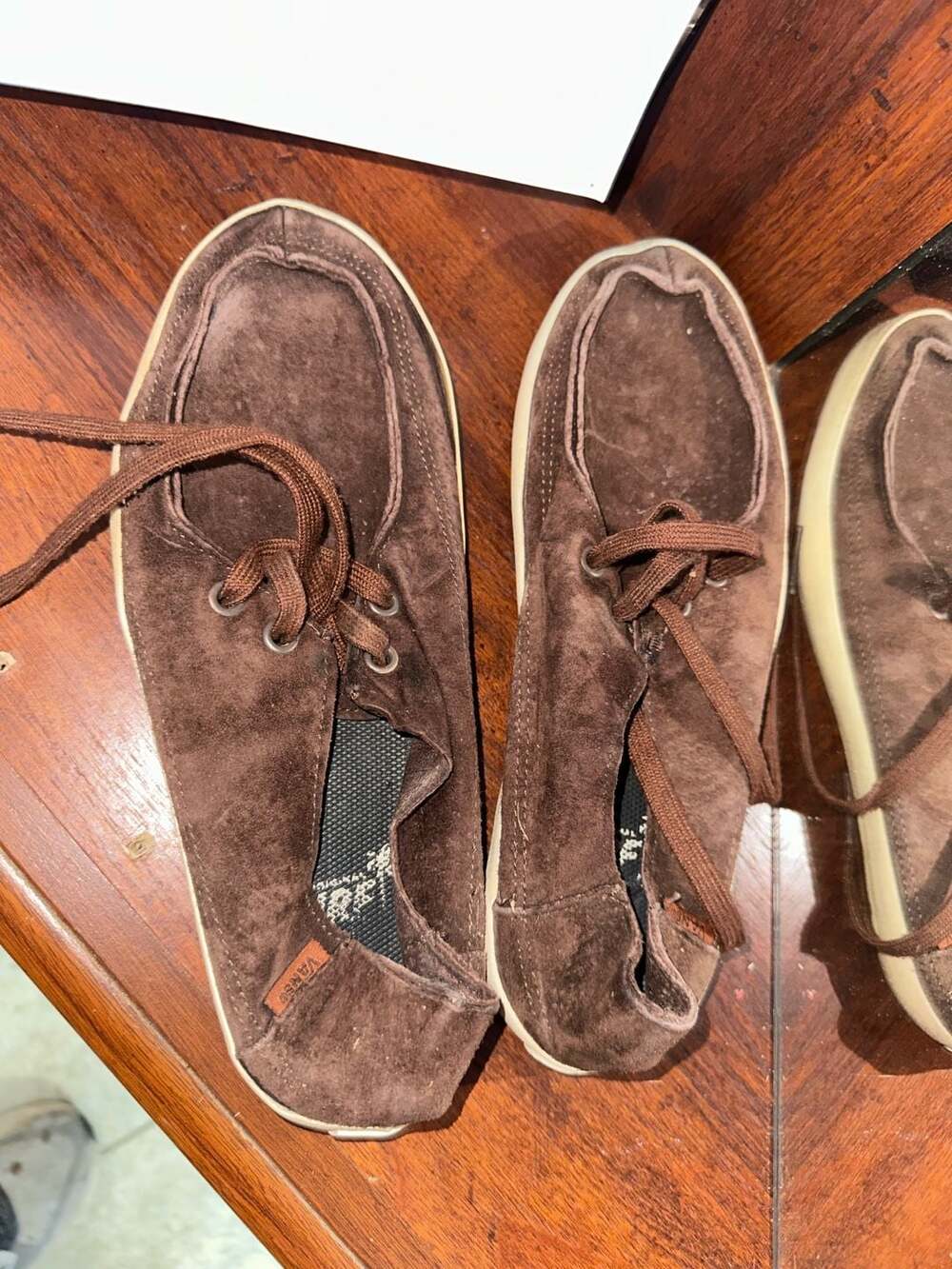 Vans Rata Vulc Suede Espresso Brown Loafers Mens Size 7